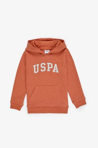 Erkek Çocuk Bakır Kapüşonlu Basic Sweatshirt