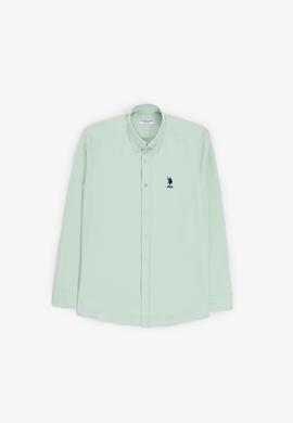 Erkek Su Yeşili Uzun Kollu Basic Gömlek - 50297997053