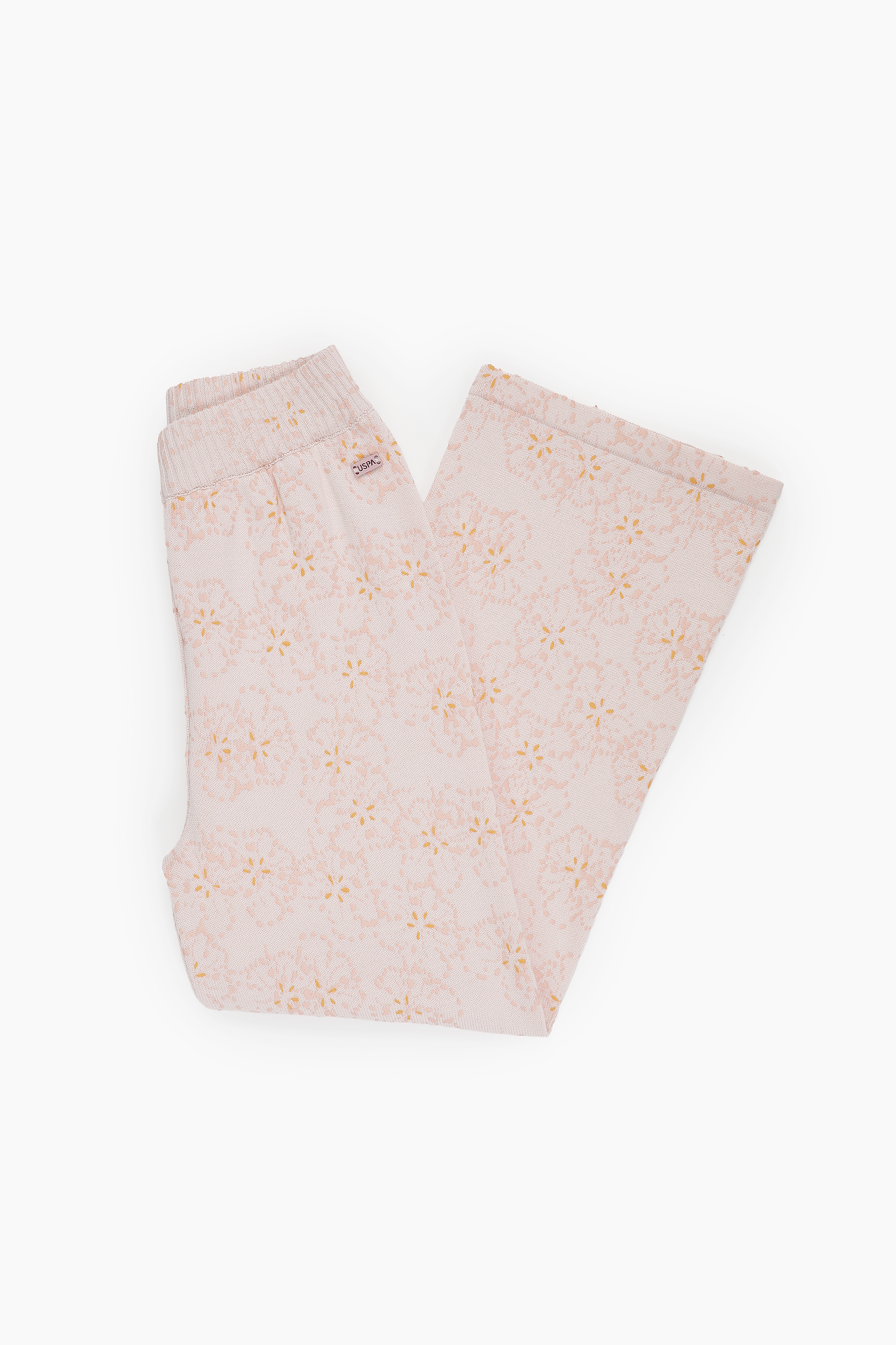 Kız Çocuk Pembe Triko Pantolon - Image 1
