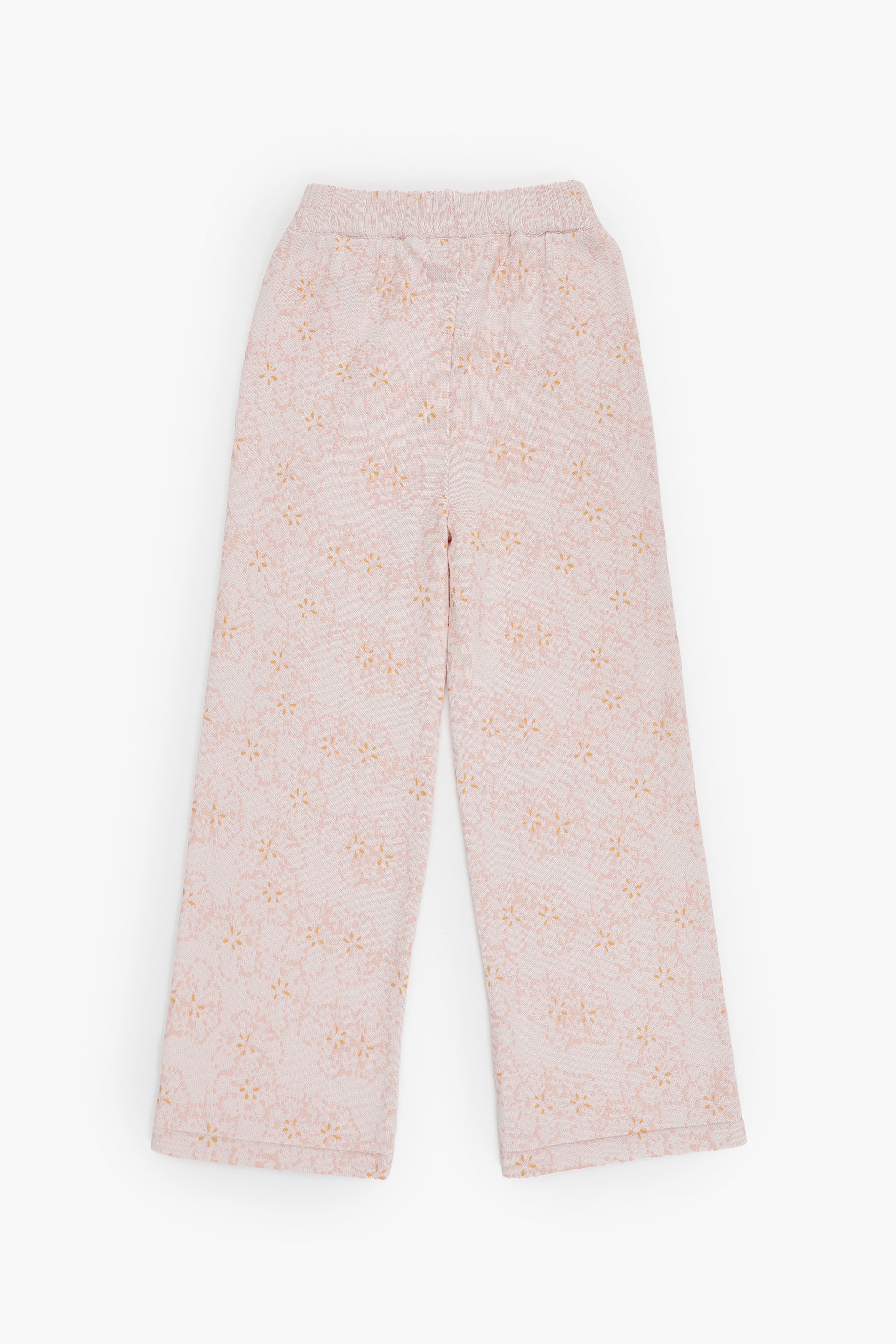Kız Çocuk Pembe Triko Pantolon - Image 3