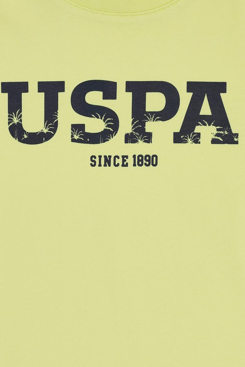 Erkek Çocuk Fıstık Yeşili Bisiklet Yaka Basic Tişört - 50325607101