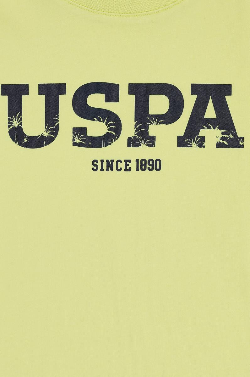 Erkek Çocuk Fıstık Yeşili Bisiklet Yaka Basic Tişört