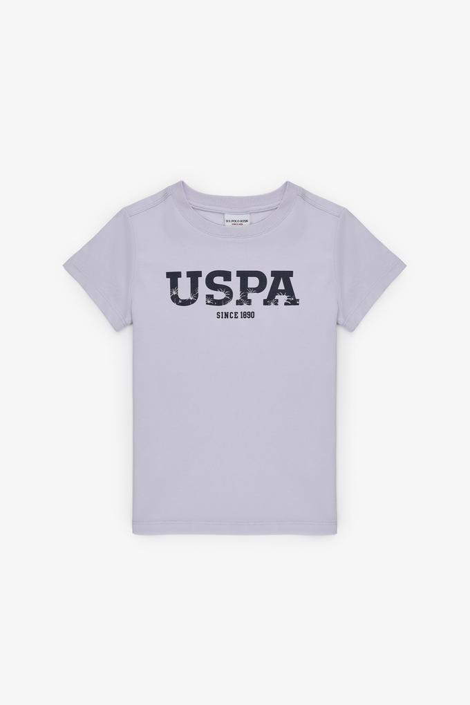 Erkek Çocuk Lila Bisiklet Yaka Basic Tişört