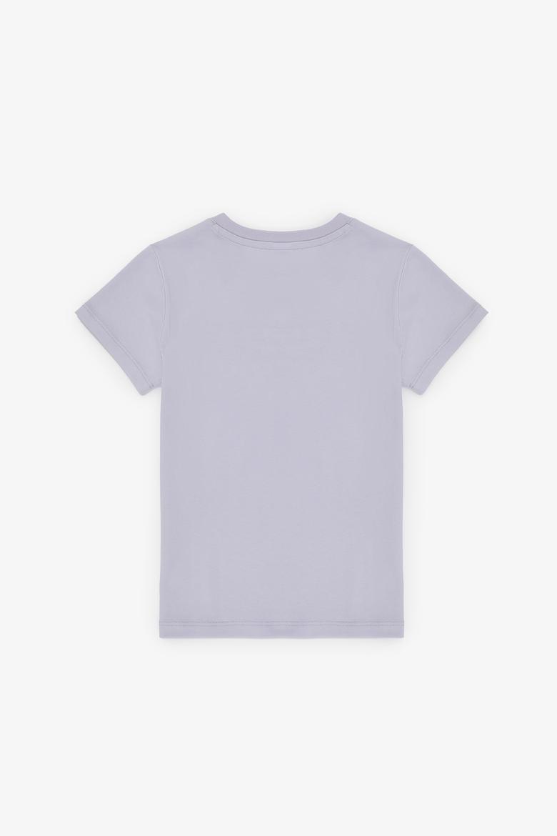 Erkek Çocuk Lila Bisiklet Yaka Basic Tişört - 50325607046