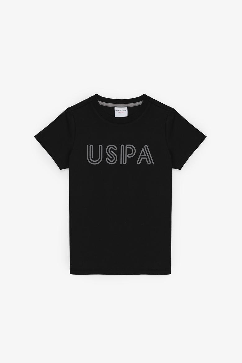 Erkek Çocuk Siyah Bisiklet Yaka Basic Tişört