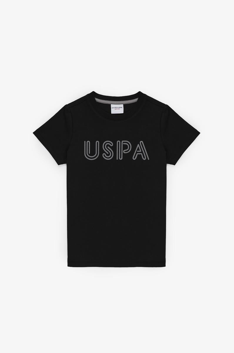 Erkek Çocuk Siyah Bisiklet Yaka Basic Tişört