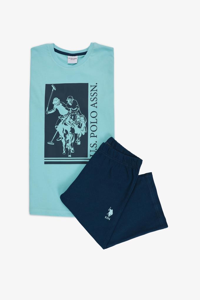 Erkek Çocuk Turkuaz Pijama Takımı