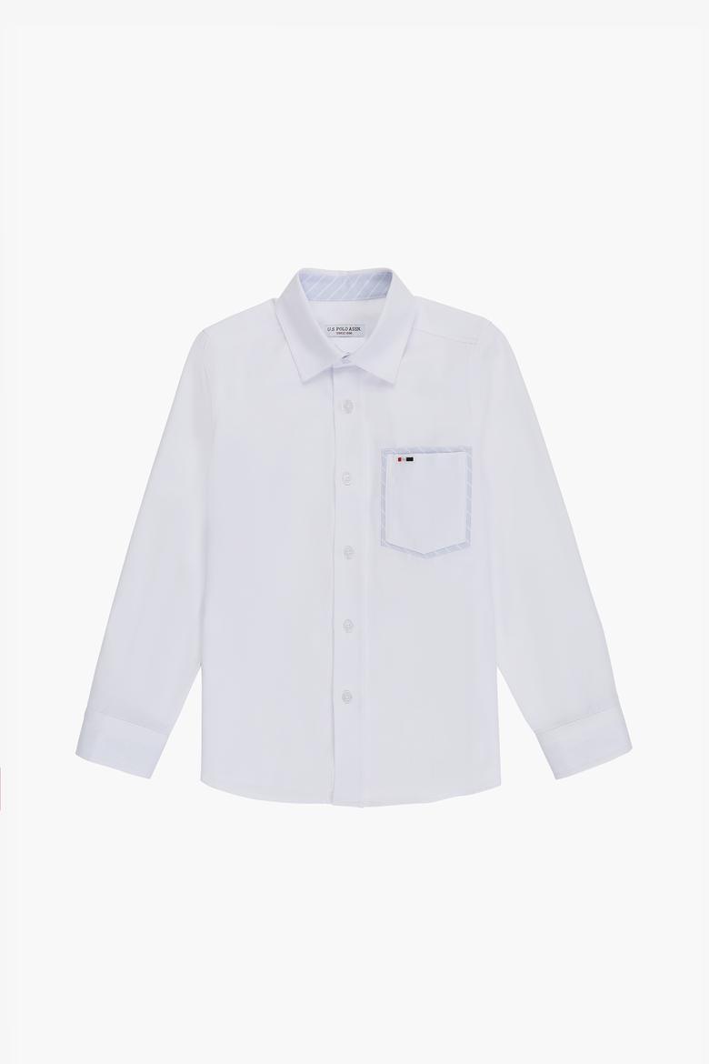 Erkek Çocuk Beyaz Uzun Kollu Gömlek - 50324676011
