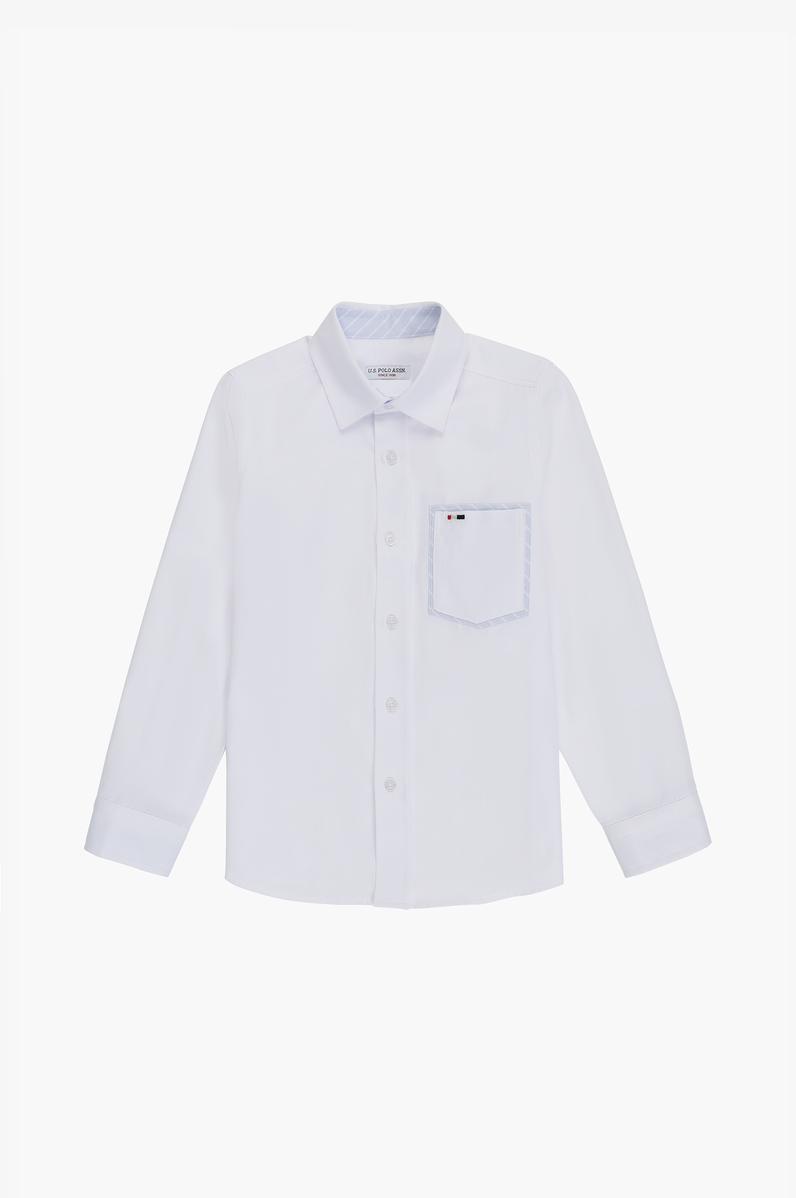 Erkek Çocuk Beyaz Uzun Kollu Gömlek