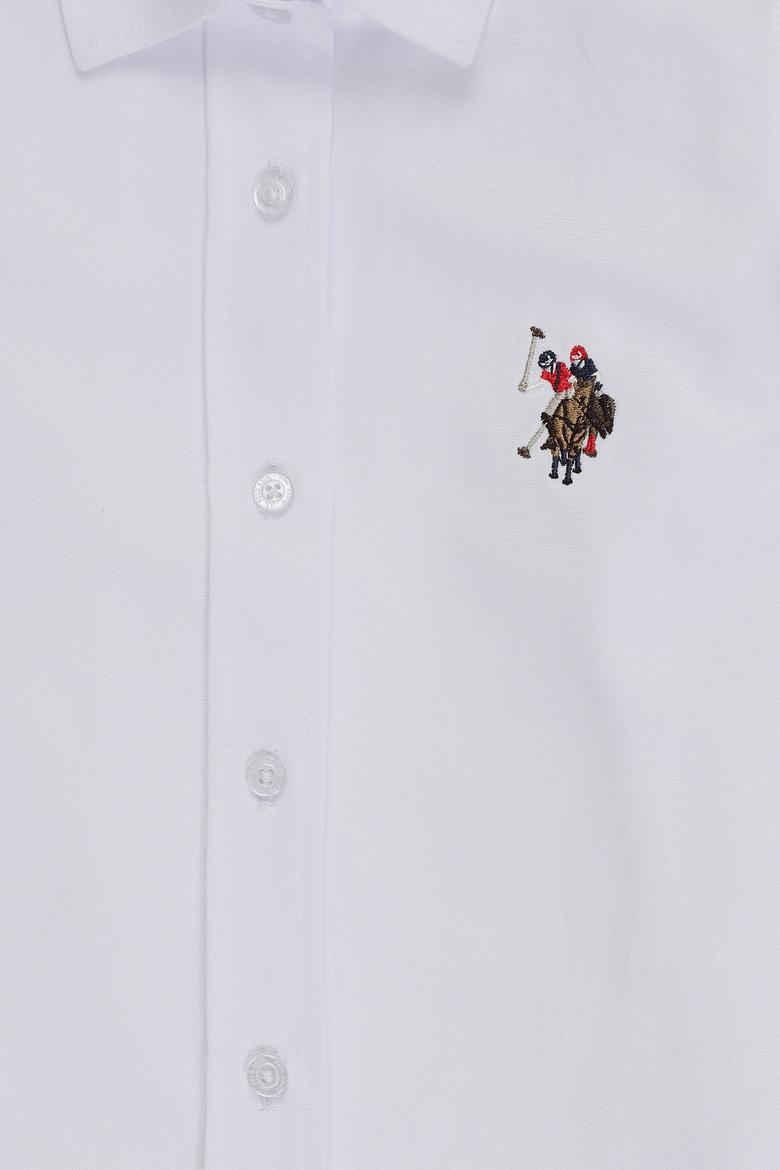 Kız Çocuk Beyaz Uzun Kollu Basic Gömlek - 50324760001