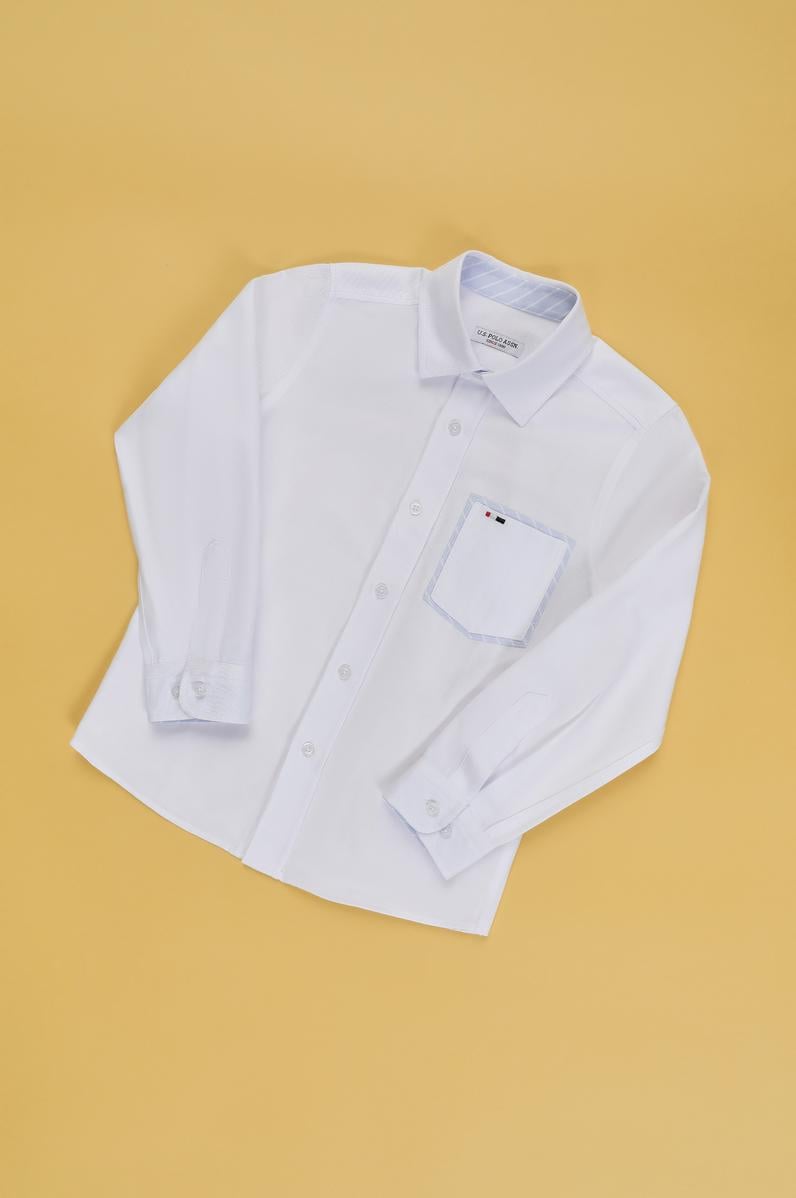 Erkek Çocuk Beyaz Uzun Kollu Gömlek