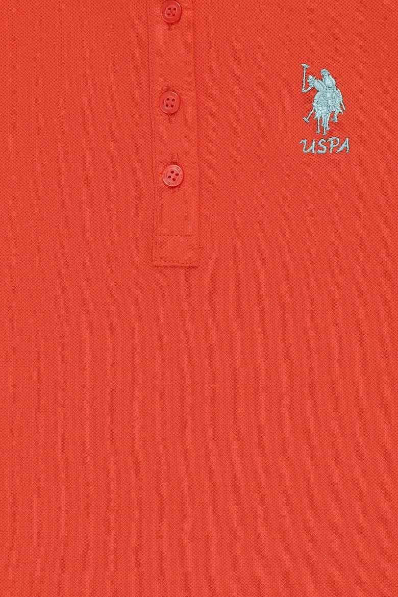 Kız Çocuk Nar Çiçeği Polo Yaka Basic Tişört - 50320284068