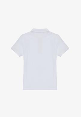 Kız Çocuk Beyaz Polo Yaka Basic Tişört - 50320287012