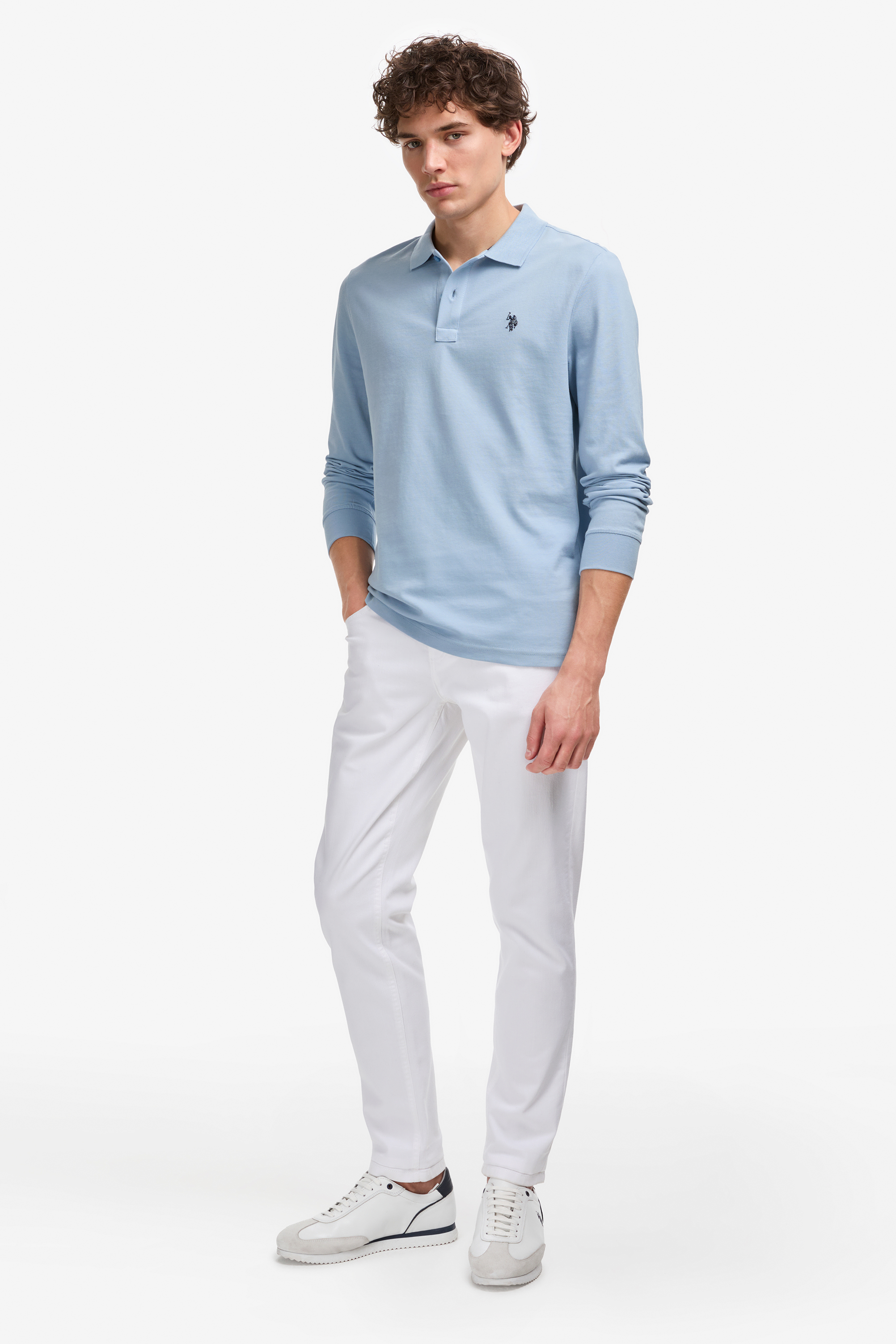 Erkek Açık Mavi Basic Sweatshirt - 50289051241