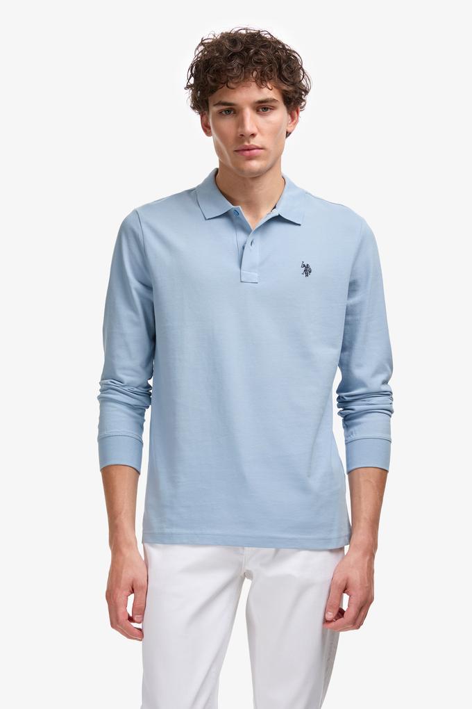 Erkek Açık Mavi Basic Sweatshirt