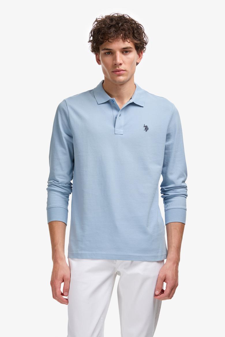 Erkek Açık Mavi Basic Sweatshirt