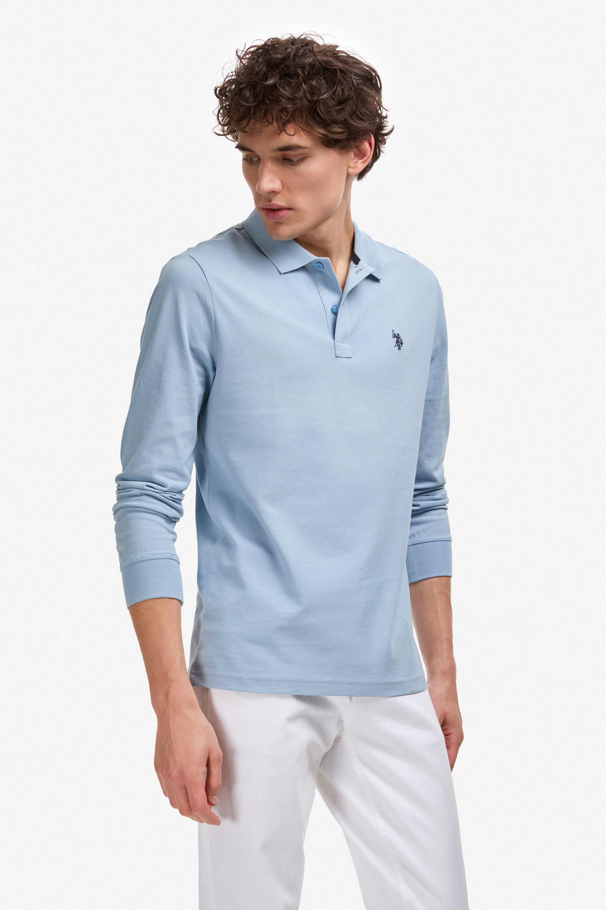 Erkek Açık Mavi Basic Sweatshirt - 50289051241