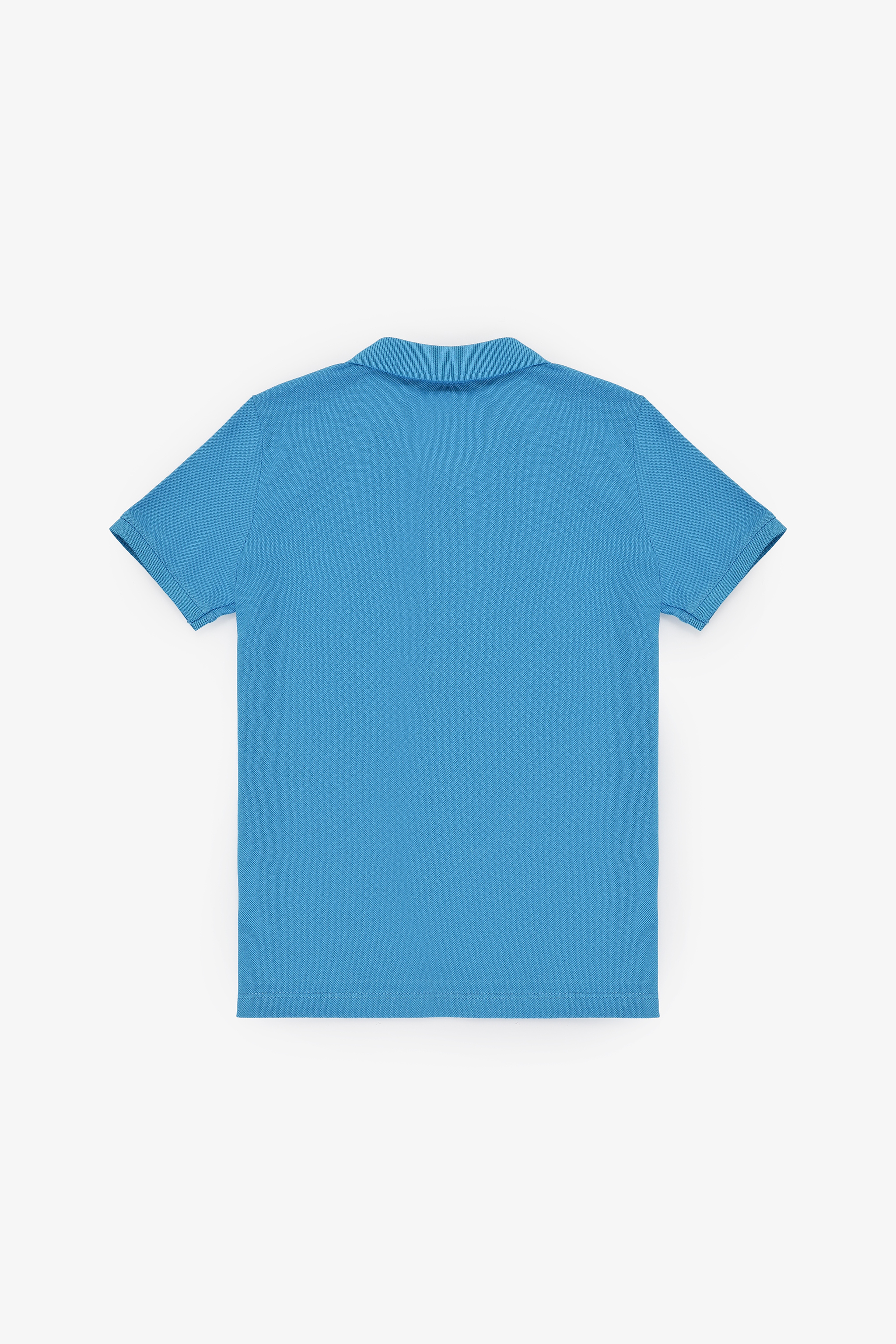 Erkek Çocuk Kobalt Mavi Polo Yaka Basic Tişört - Image 2