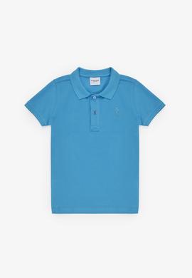 Erkek Çocuk Kobalt Mavi Polo Yaka Basic Tişört - 50320118071