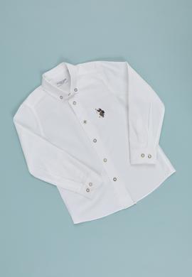 Erkek Çocuk Beyaz Uzun Kollu Basic Gömlek - 50320232017