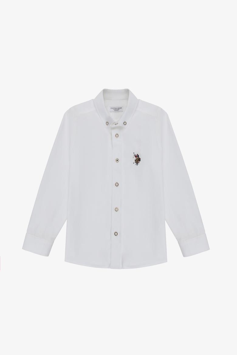 Erkek Çocuk Beyaz Uzun Kollu Basic Gömlek - 50320232017