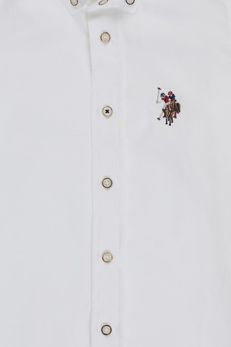 Erkek Çocuk Beyaz Uzun Kollu Basic Gömlek - 50320232017