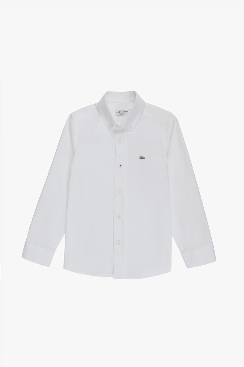 Erkek Çocuk Beyaz Uzun Kollu Basic Gömlek - 50320251010