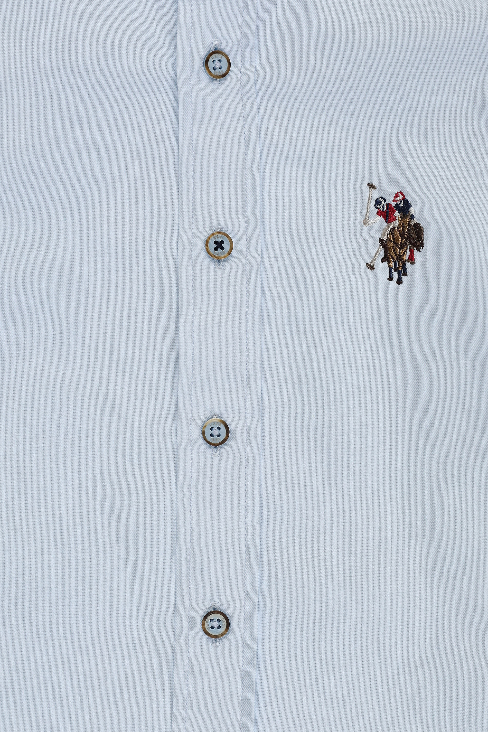 Erkek Çocuk Açık Mavi Uzun Kollu Basic Gömlek - 50320232010