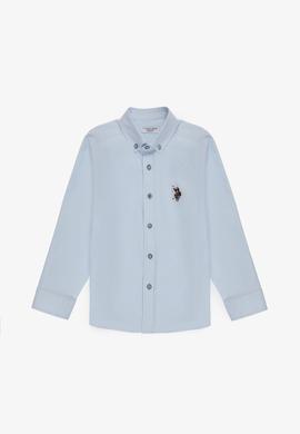Erkek Çocuk Açık Mavi Uzun Kollu Basic Gömlek - 50320232010