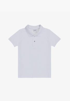 Erkek Çocuk Beyaz Polo Yaka Basic Tişört - 50320118019