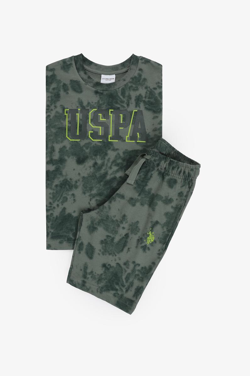 Erkek Çocuk Koyu Yeşil Pijama Takımı