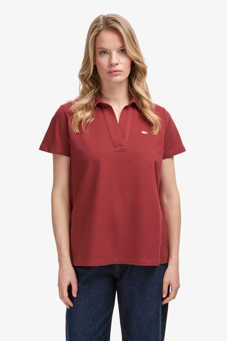 Kadın Vişne Basic Tişört - 50323447106