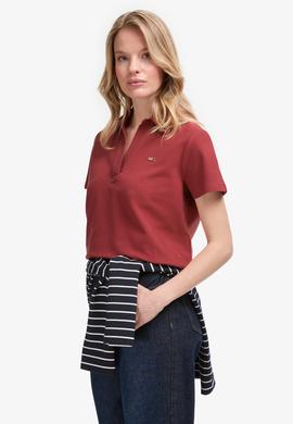 Kadın Vişne Basic Tişört - 50323447106