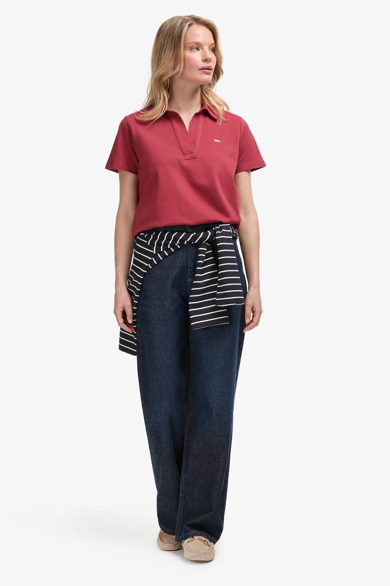 Kadın Vişne Basic Tişört - 50323447106