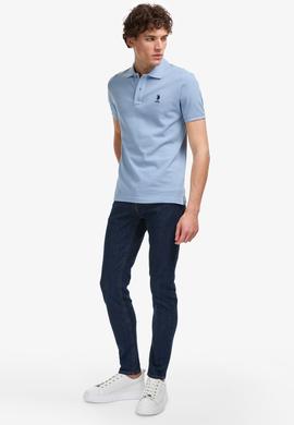 Erkek Mavi Basic Tişört - 50322304140