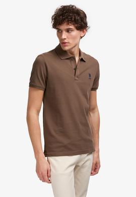 Erkek Kahverengi Basic Tişört - 50322304087