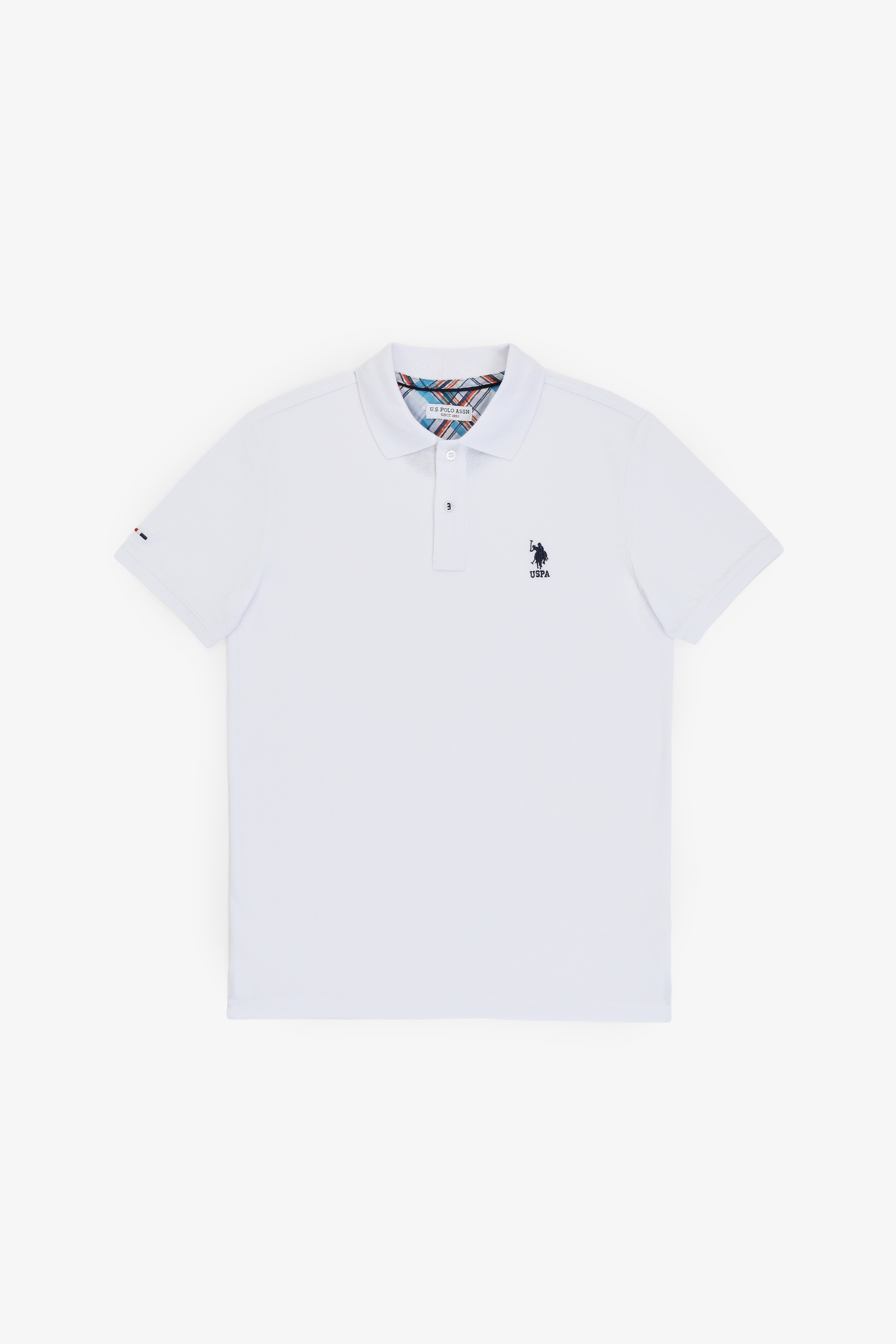 Erkek Slim Fit Polo Yaka Beyaz Basic Tişört - Image 6
