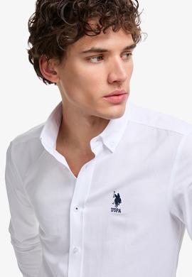 Erkek Beyaz Uzun Kollu Basic Gömlek - 50322159023