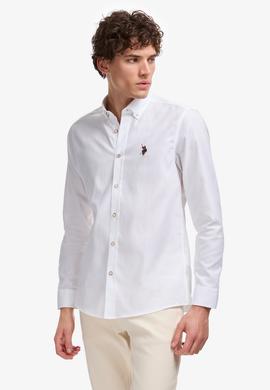 Erkek Beyaz Uzun Kollu Basic Gömlek - 50322161013