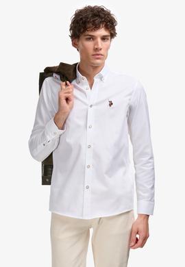 Erkek Beyaz Uzun Kollu Basic Gömlek - 50322161013