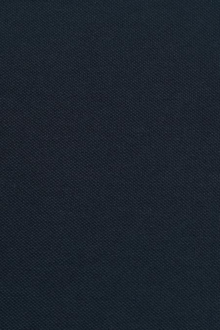 Erkek Slim Fit Polo Yaka Koyu Lacivert Basic Tişört