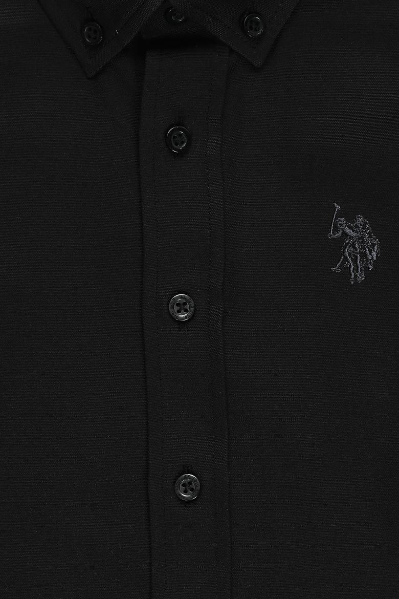 Erkek Çocuk Siyah Uzun Kollu Basic Gömlek - 50324687060