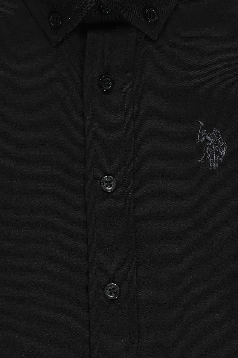 Erkek Çocuk Siyah Uzun Kollu Basic Gömlek