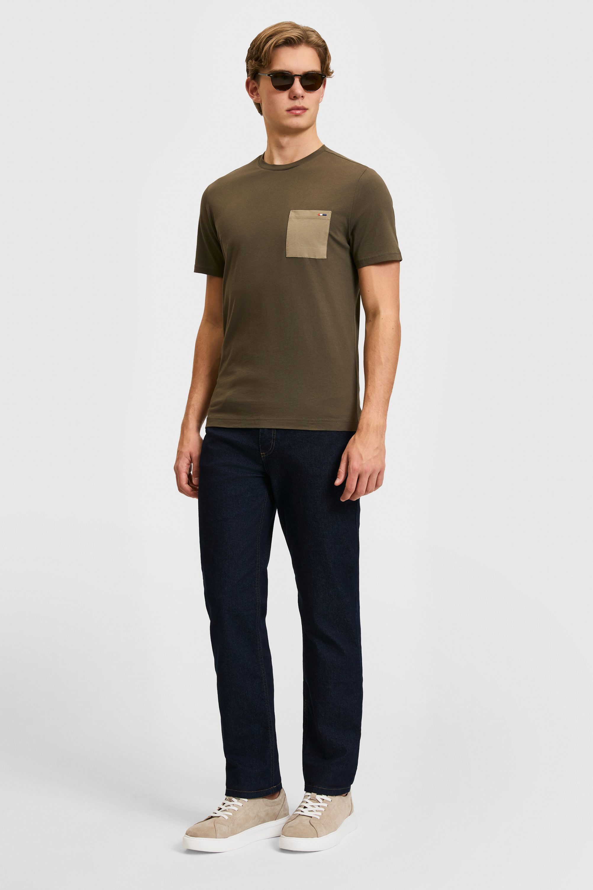 Erkek Koyu Haki Tişört - 50326948025