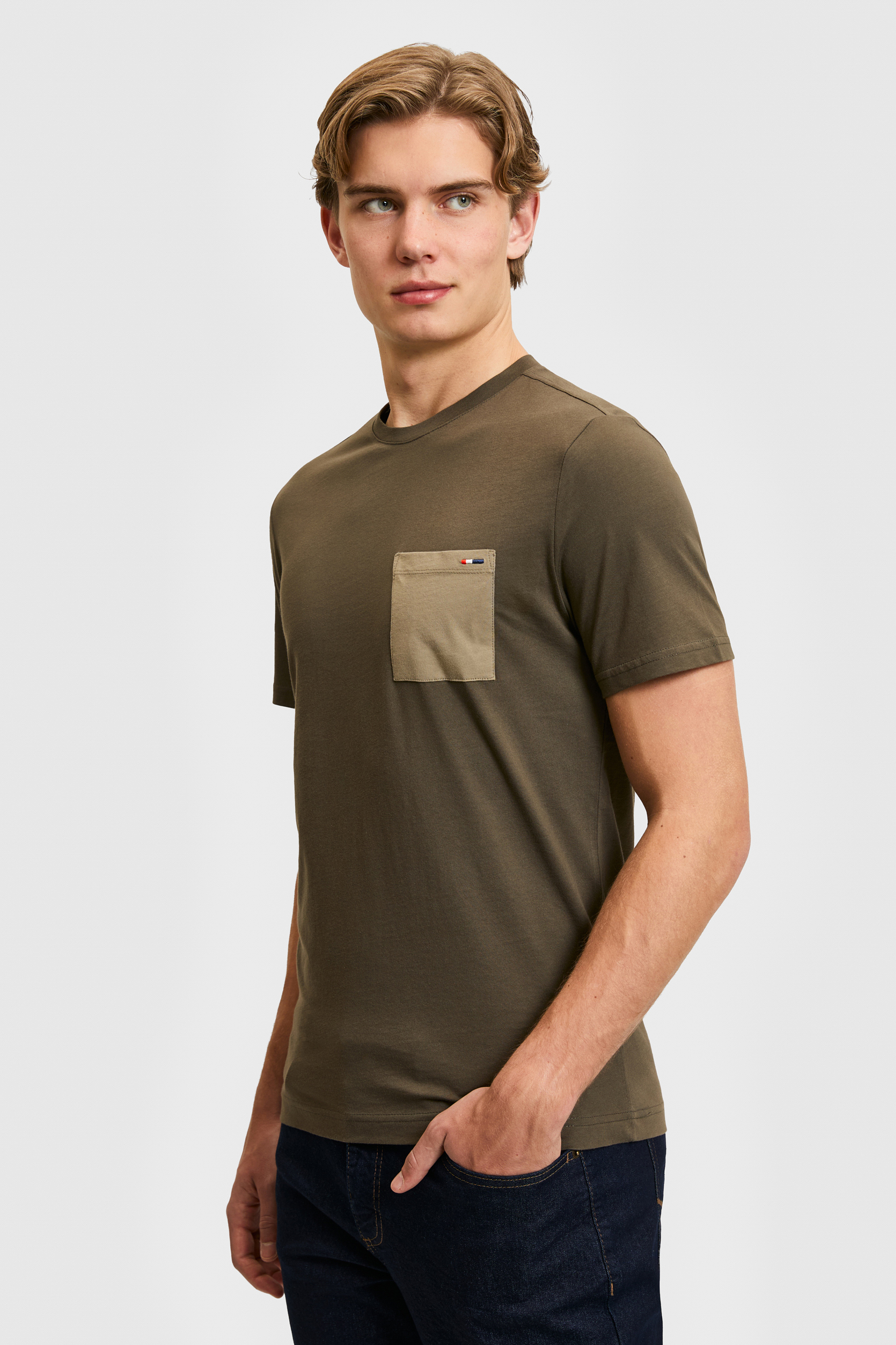 Erkek Koyu Haki Tişört - 50326948025