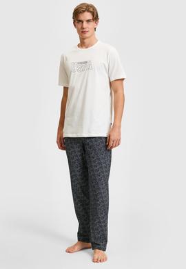 Erkek Ekru Pijama Takımı - 50326148005