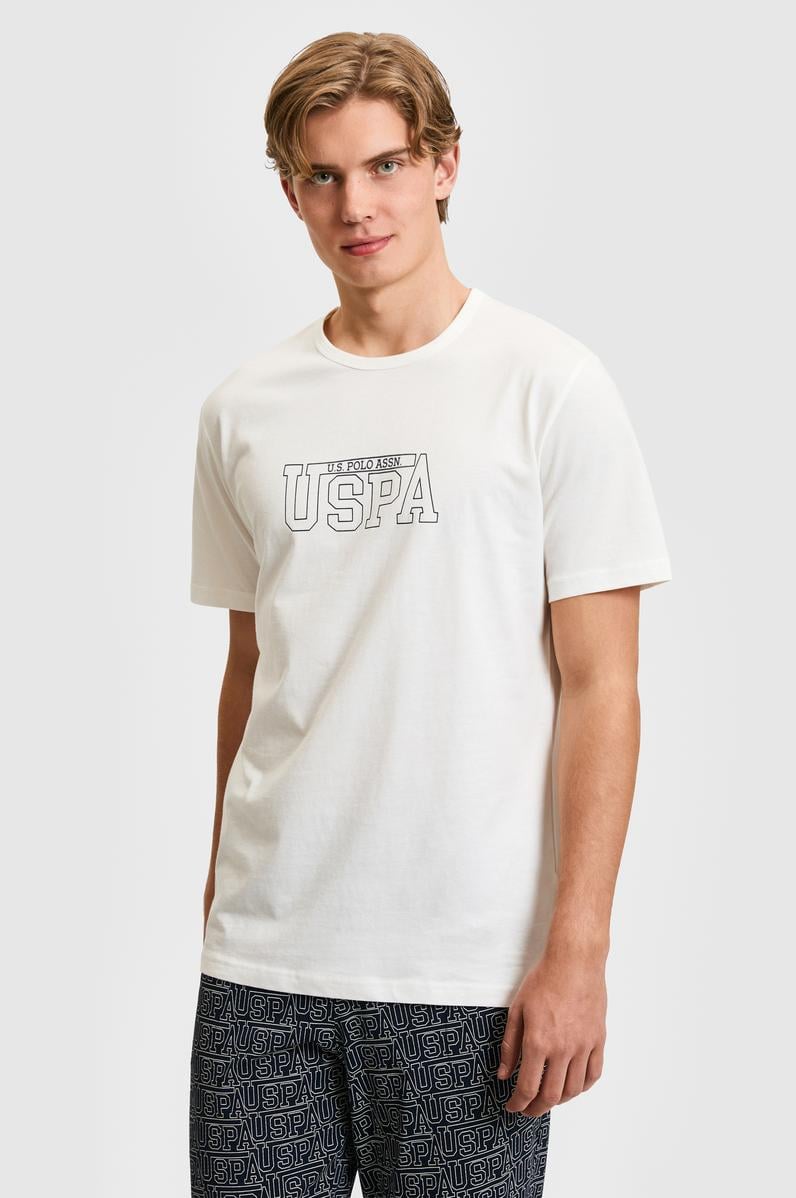 Erkek Ekru Pijama Takımı