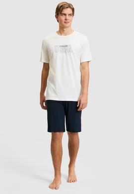 Erkek Ekru Pijama Takımı - 50326148005