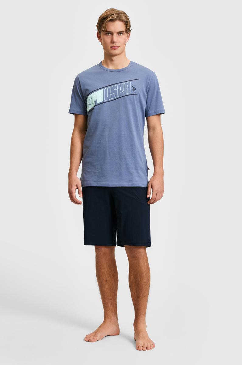 Erkek İndigo Pijama Takımı