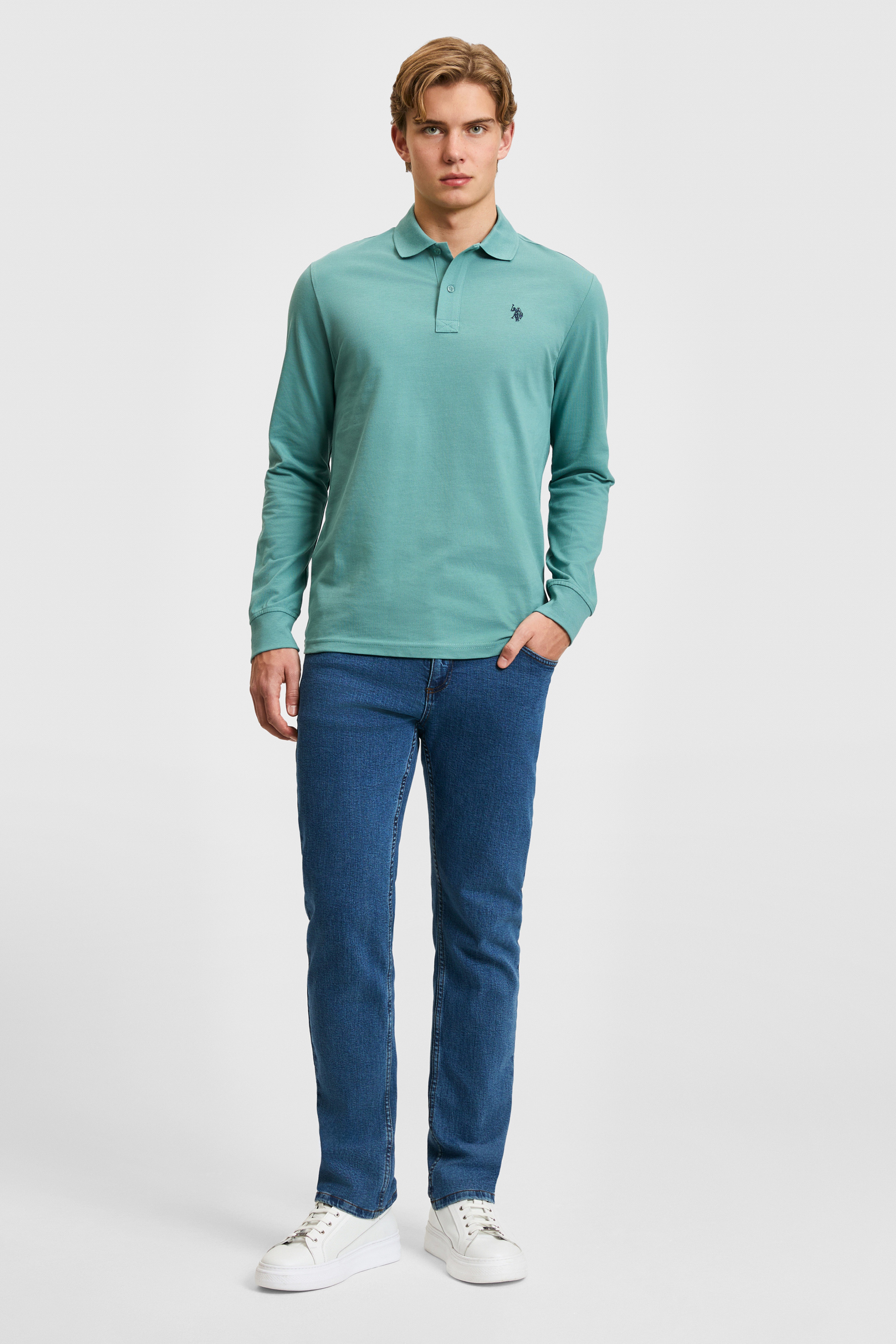 Erkek Mint Basic Sweatshirt - Image 4